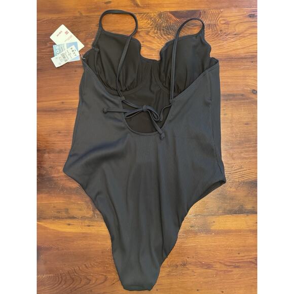 ROXY RIB ROXY LOVE THE MUSE ONE PIECE Black SWIMSUIT SIZE XXL NWT $98 - Picture 15 of 16